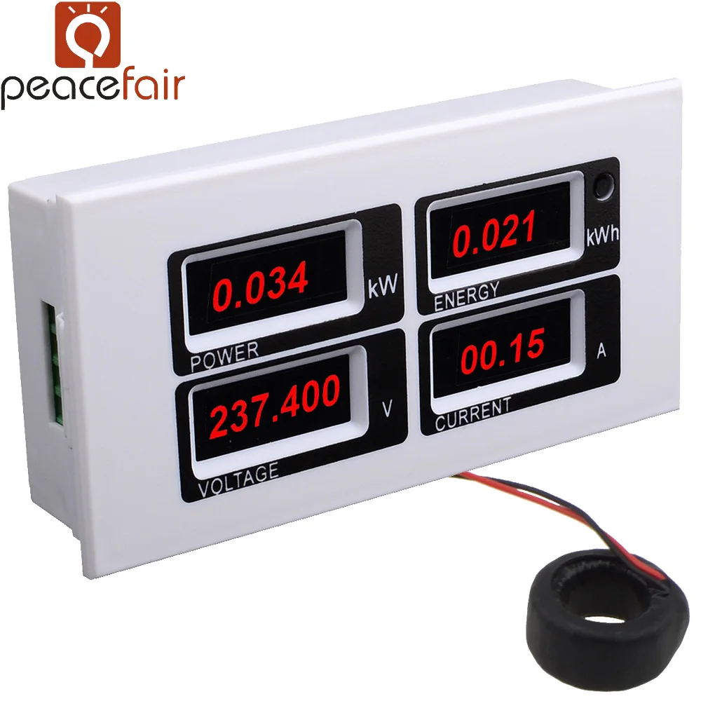 AC80 260V 100A измеритель мощности монитор вольтметр Амперметр счетчик энергии с