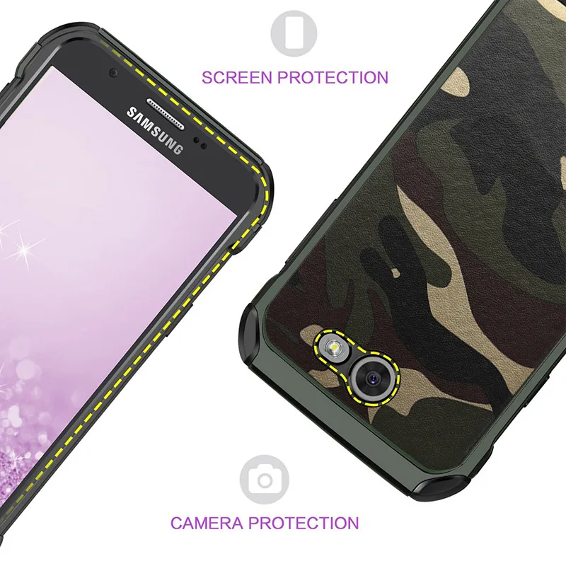 For Samsung Galaxy A3 A7 2017 A6 A5 A8 2018 A9 Star Case Shockproof Armor Ultra Hybrid Rugged Camouflage Cover |