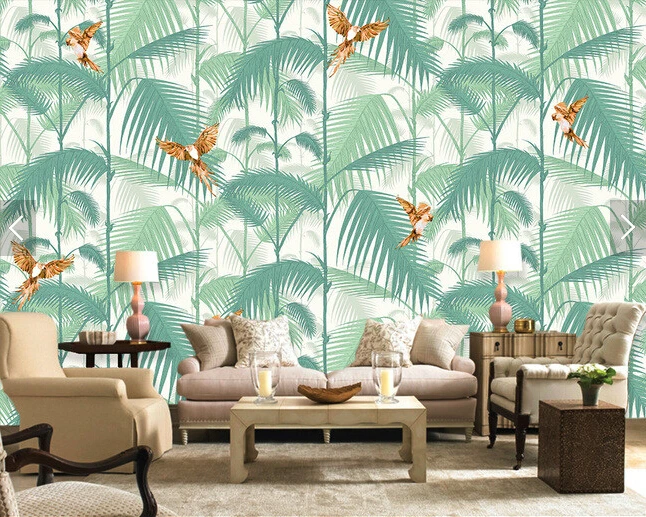 

Custom vintage wallpaper, branches and birds mural for living room backdrop bedroom children's room waterproof papel de parede