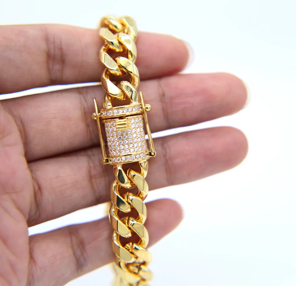 Цепочка мужская с кубинскими звеньями 24/28 дюймов|chain necklace|hip hop blingcuban link chain |