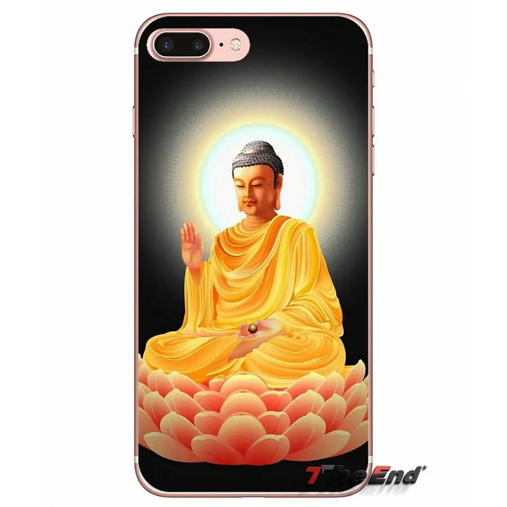 Будда Шакьямуни для iPhone X 4 4S 5 5S 5C SE 6 6S 7 8 Plus Samsung Galaxy J1 J3 J5 J7 A3 A5 2016 2017 прозрачный