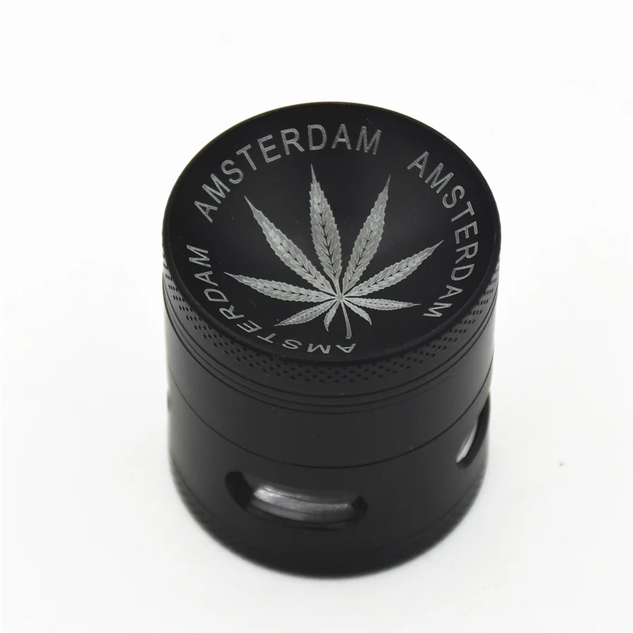 4-Layers Spice Mill Tobacco Smoking Detectors Pipes Grinding Smoke Herb Grinder Tobacco Crusher Smoking Accessories - Цвет: Черный