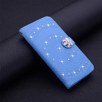 bling rhinestone diamond cover pu flip wallet jewelled phone case for xiaomi mi 8lite a2 lite redmi note 7 7pro 6pro 6a case