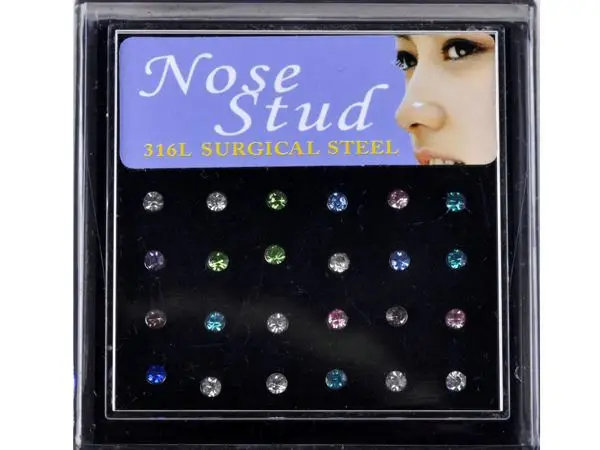 Оптовая продажа 360 шт. кольцо для носа Модная бижутерия пирсинга шпилька 316L