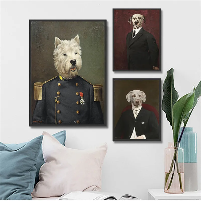 Clever Dog винтажный настенный плакат искусство ретро холст картина животные гостиная украшение Куадрос декор для детской спальни