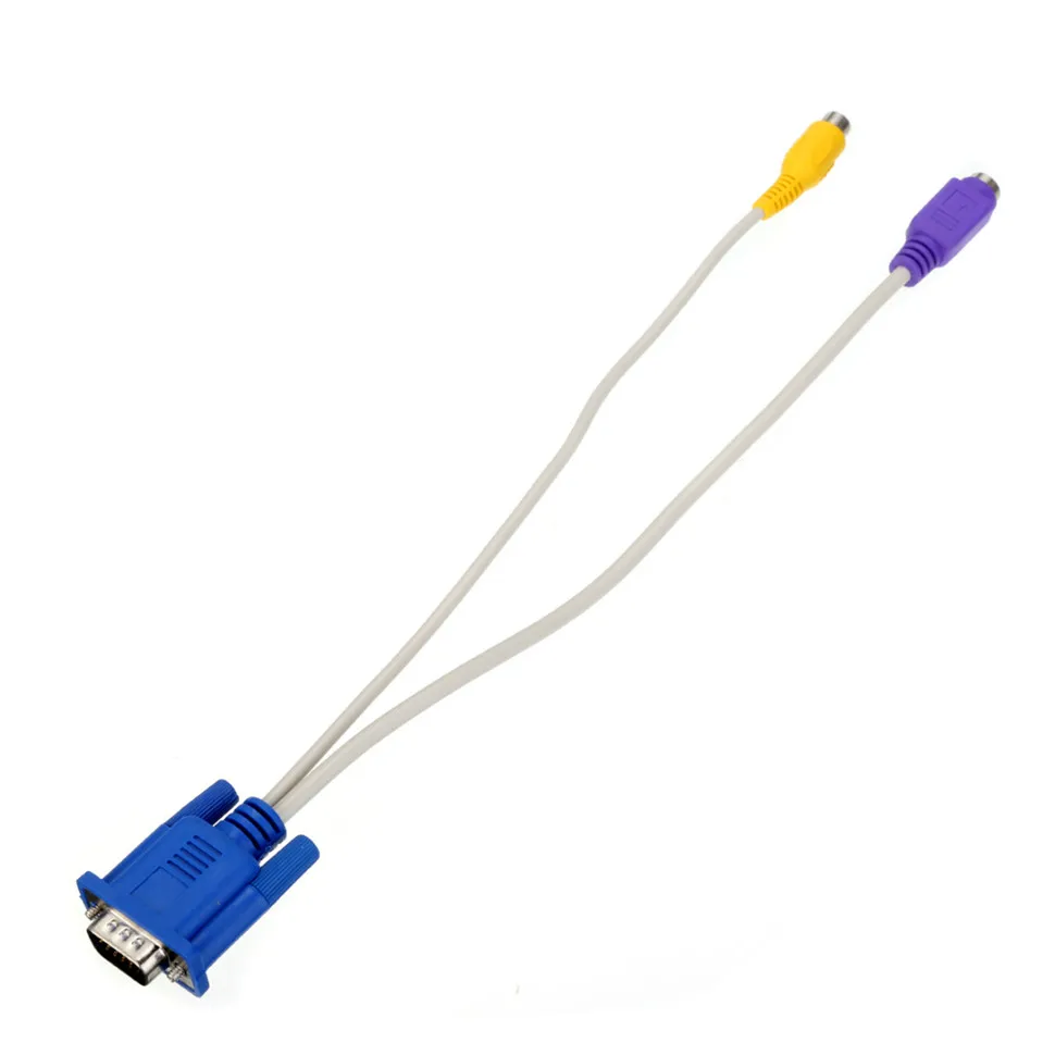 YKSO Кабель VGA 15 Pin штекерным ТВ S Video/RCA Женский AV OUT адаптер аудио видео кабель