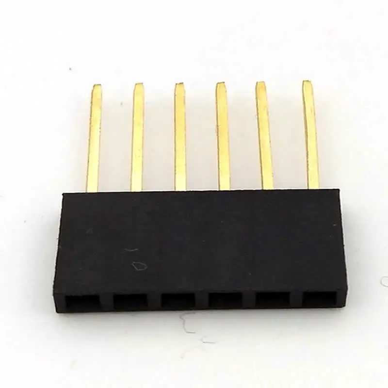 10pcs/lot 2.54MM 10MM Long Needle Female Pin Header Strip Stackable 6pin | Обустройство дома