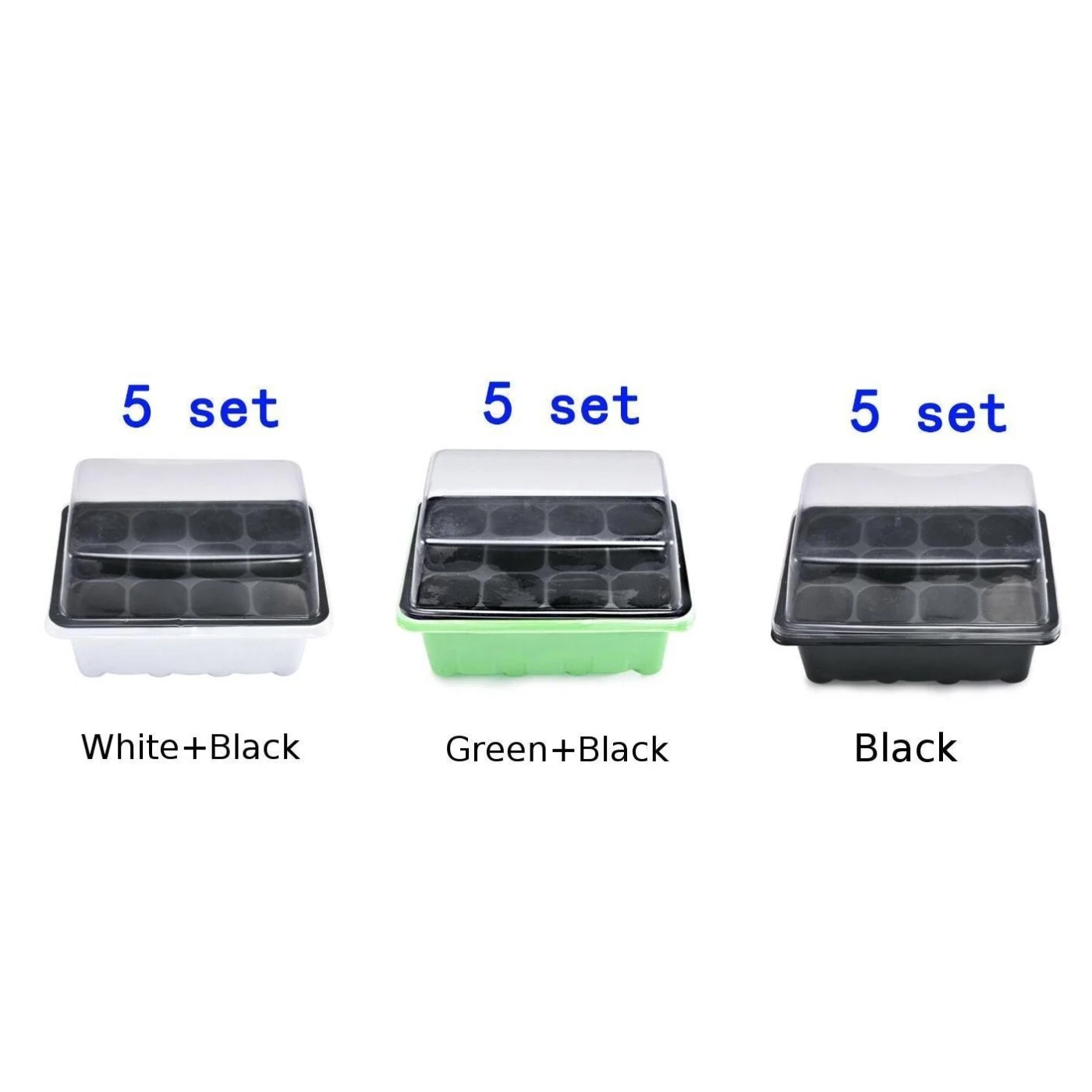Nursery Greenhouse Tomatoes Peppers 5 Sets Seedling Tray Bonsai 12 Cell Plant Germination Starting Propagation | Дом и сад