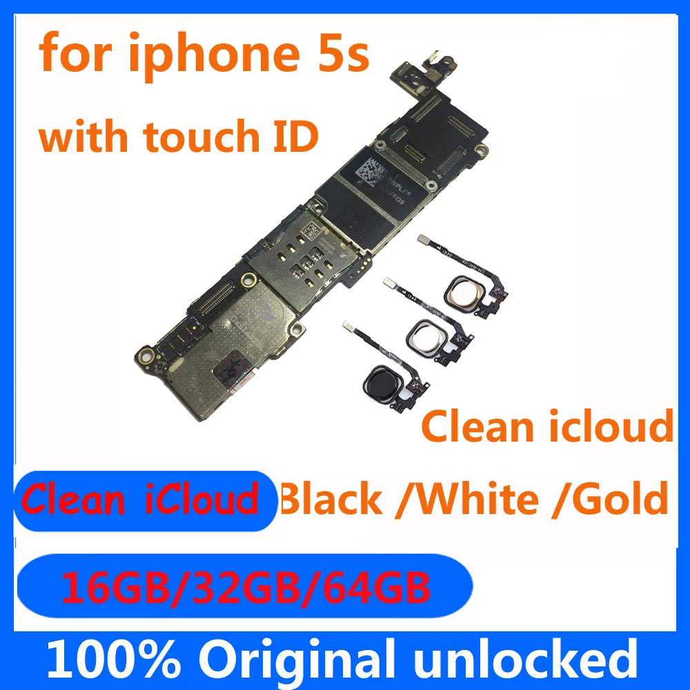 Материнская плата для iphone 5s оригинальная разблокированная материнская 16 ГБ 32 64