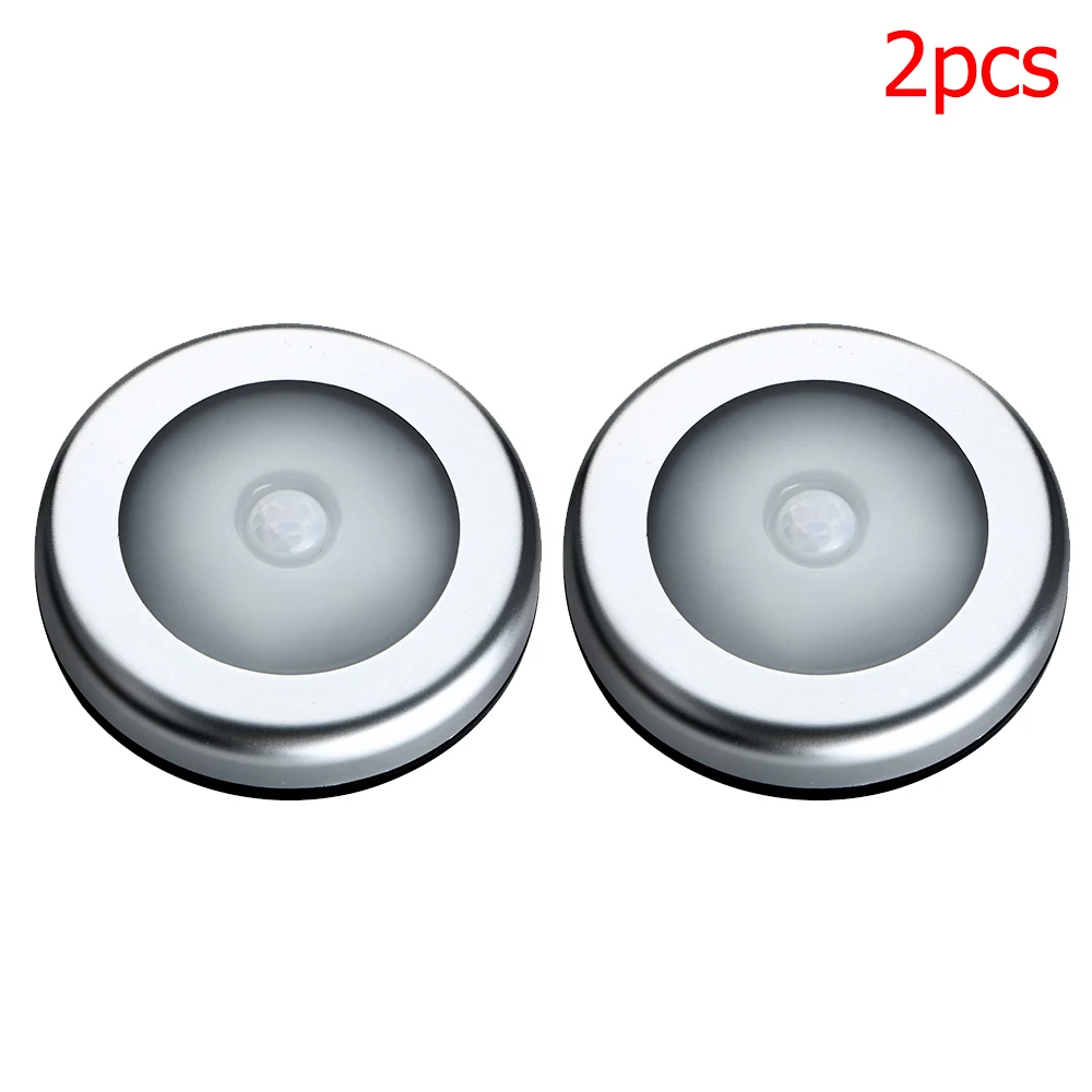 2 pc night led light 6 светодиодный Ночной светильник PIR датчик движения тела активированный настенный светильник Ночной светильник Индукционная лампа для шкафа коридора - Испускаемый цвет: 2 pc night led light