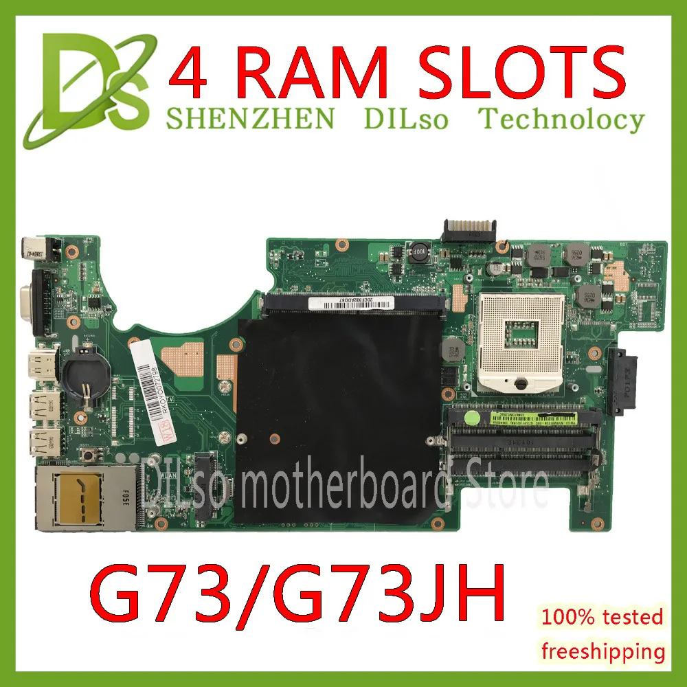 

KEFU G73JH для ASUS G73 G73J G73JH G73JF материнская плата 4 слота RAM материнская плата для ноутбука HM55 REV2.0 тестовая работа 100%