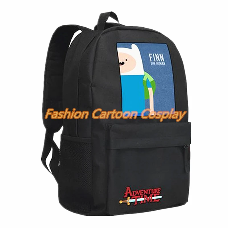 Оригинальный холщовый рюкзак Adventure Time Finn and Jake двухсторонние школьные сумки для