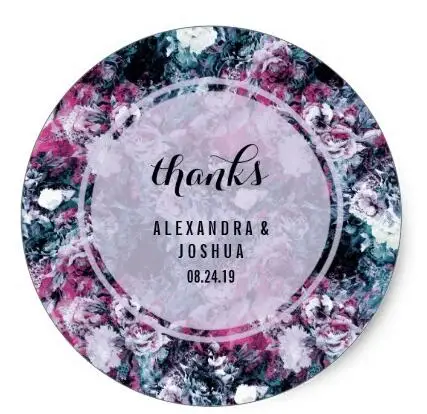 

1.5inch Fancy Florals Wedding Classic Round Sticker