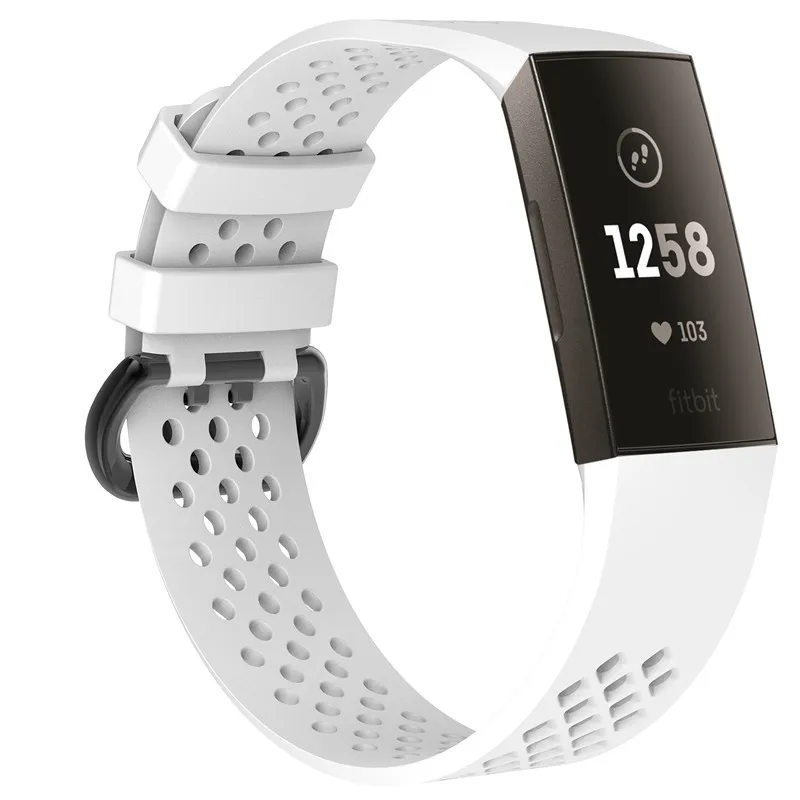 Мягкий силиконовый сменный ремешок для Fitbit Charge 3 Смарт браслет с сердечным ритмом