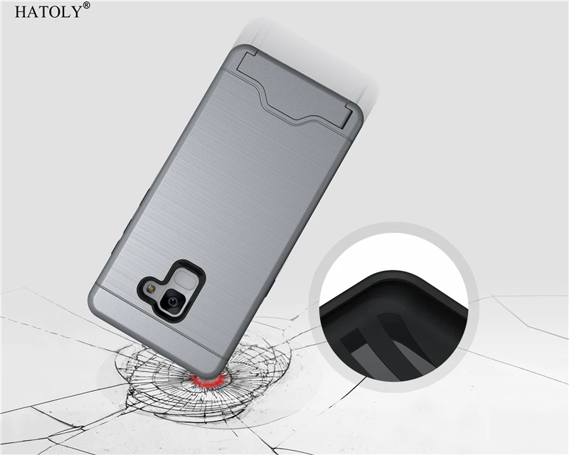HATOLY для samsung Galaxy A8 плюс 2018 чехол A730f Броня Мягкие TPU Силиконовый Футляр с держатель
