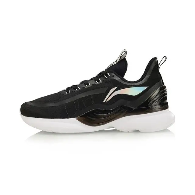 Li-Ning/мужские кроссовки CRAZYRUN X Cushoin; спортивная обувь с подкладкой для фитнеса; Прочные кроссовки; ARHP081 SJAS19 - Цвет: Черный