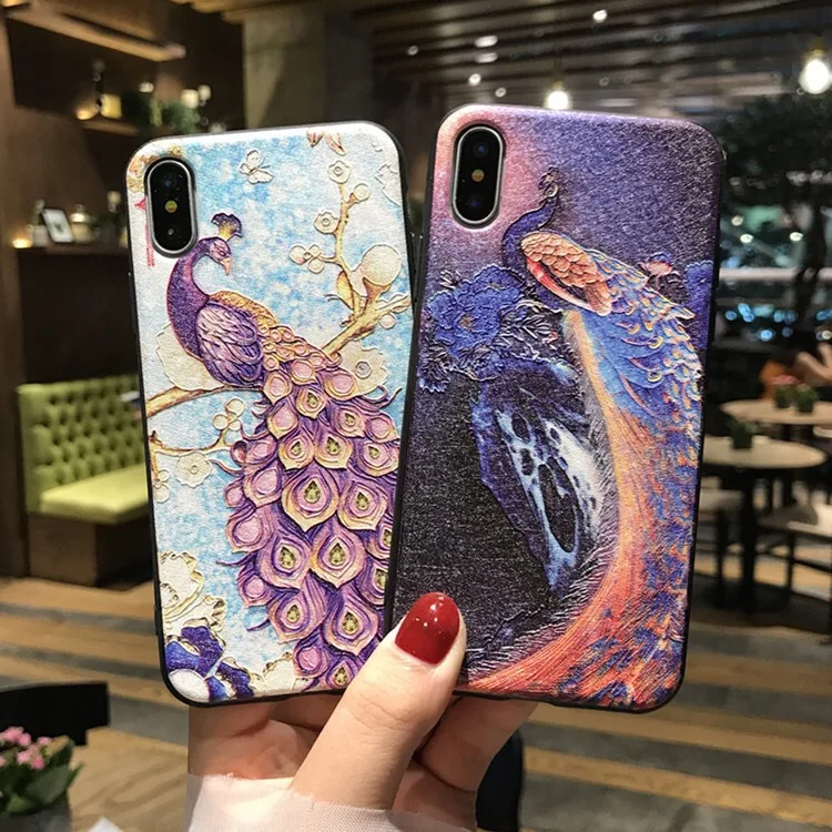3D живопись сад телефон чехлы для Iphone X 7 Plus 8 плюс мягкий силиконовый чехол 6 6s