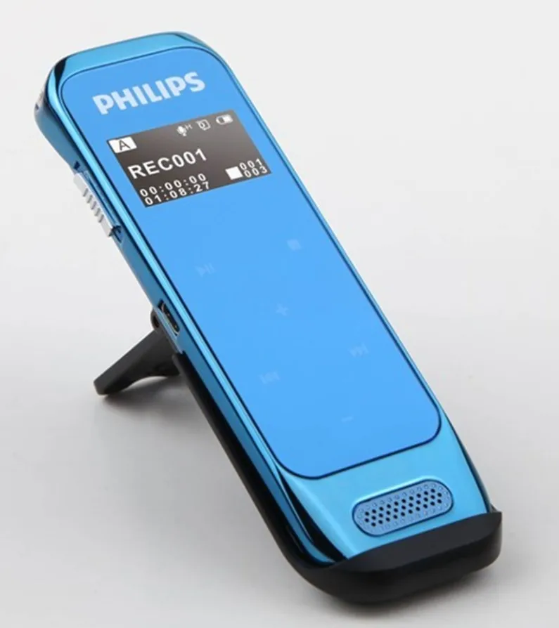 Серый Philips PCM Цифровой Диктофон мини MP3 бизнес профессиональная записывающая ручка с функцией голосовой активации VTR6600 - Цвет: Серый