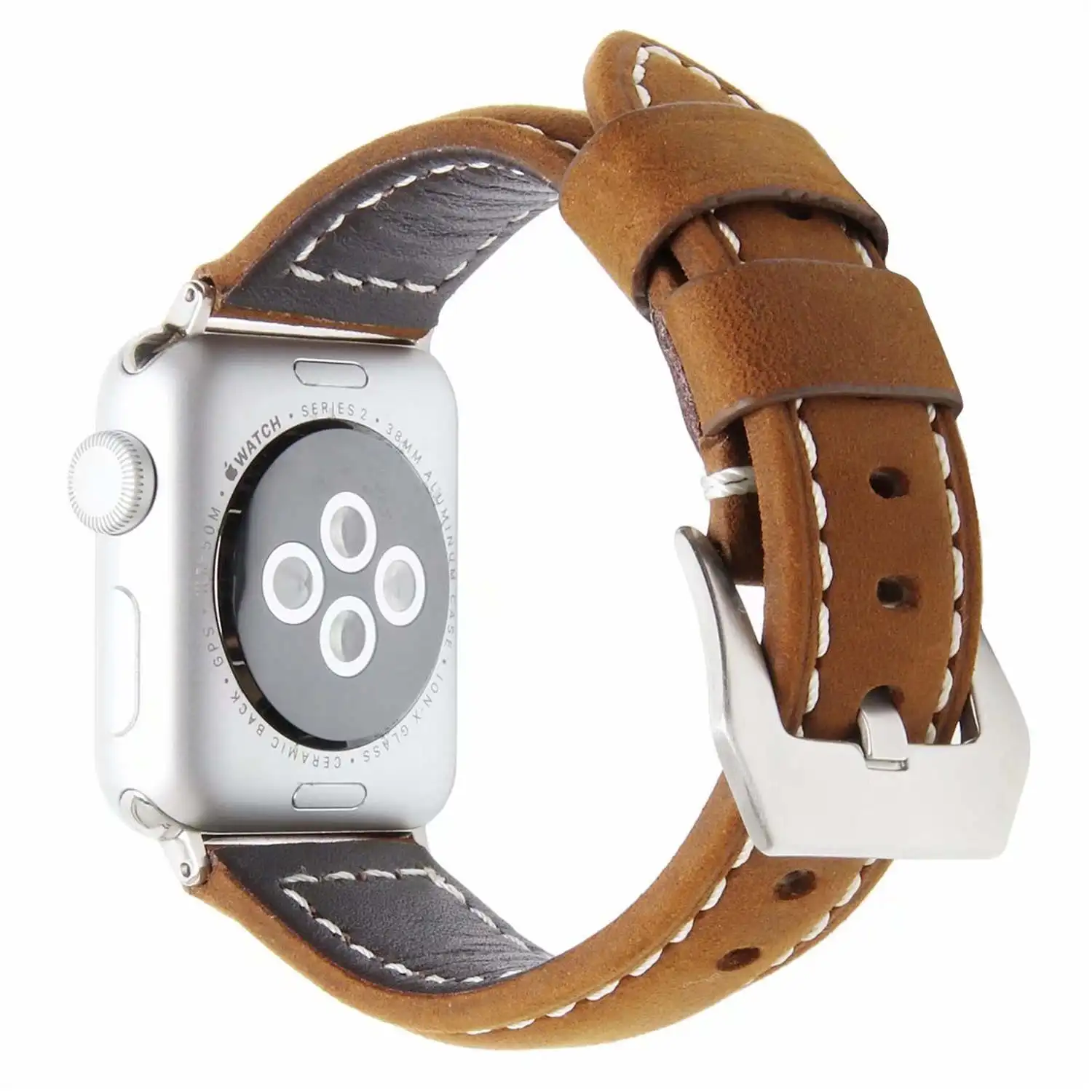 DAHASE винтажный матовый ремешок из натуральной кожи для Apple Watch Band 42 мм 38 Сменный