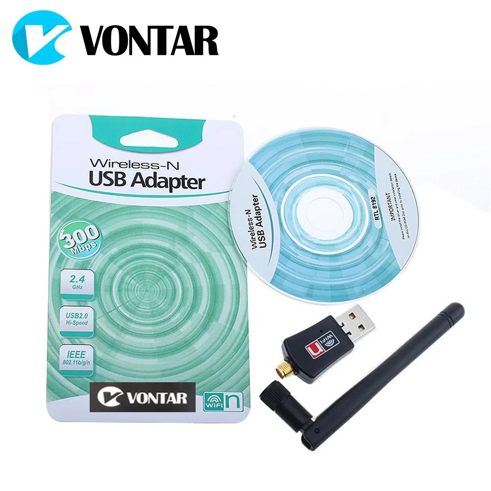Беспроводной Wi-Fi адаптер 300 Мбит/с USB приемник 2 0 с дБи антенной сетевая карта Lan
