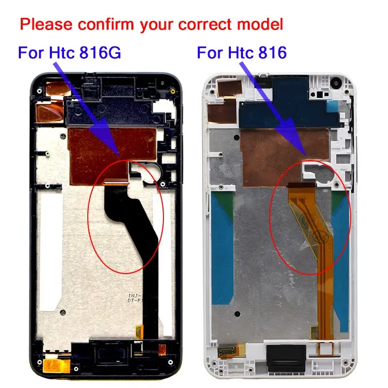 Черный и белый для HTC Desire 816 816W D816x ЖК дисплей сенсорная панель экран дигитайзер с