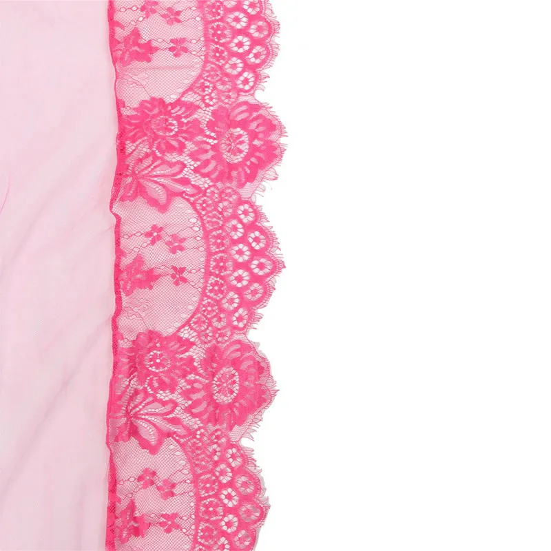 Long Sleepwear Gown Long Sleeves Mesh Robe Chemise Femme Transparent Sexy Lace Lingerie Robe Embroidery Bridal Dressing Gown