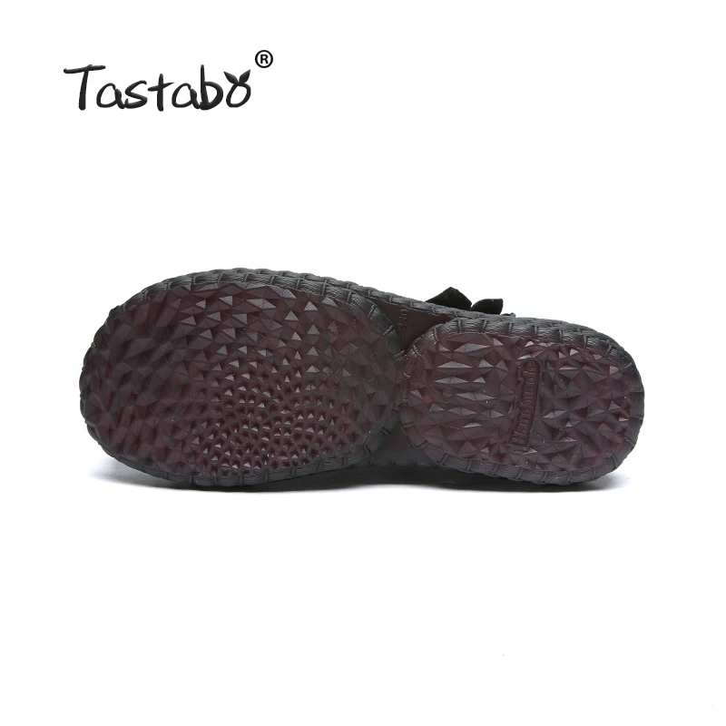Tastabo/зимние ботинки; ботильоны из натуральной кожи; Новинка года; дизайнерские мягкие удобные женские ботинки на плоской подошве с круглым носком; цвет коричневый, черный