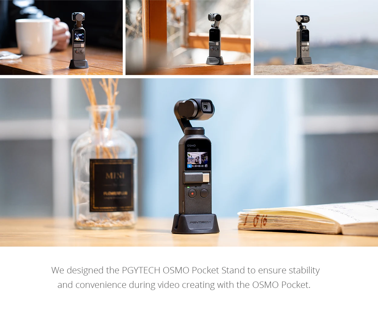 PGYTECH OSMO карманная Настольная подставка держатель стабилизатор опорная база фиксированное Крепление для DJI OSMO карманные аксессуары