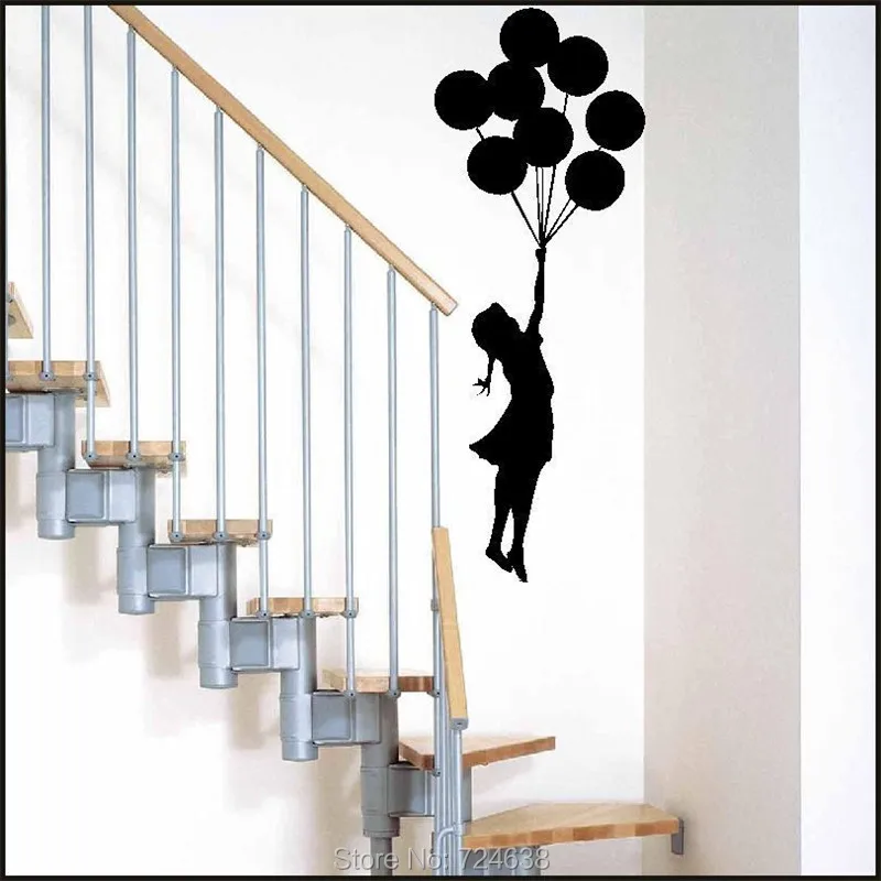 Бэнкси плавающий шар виниловые наклейки на стены настенные фотообои Art Наклейки