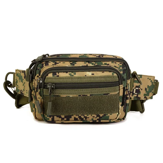 High Quality Waterproof Fanny Pack Nylon Waist Belt Bags Men Women Travel Outdoor Sport Shoulder Bag Bum pochete sac banane - Цвет: Forest