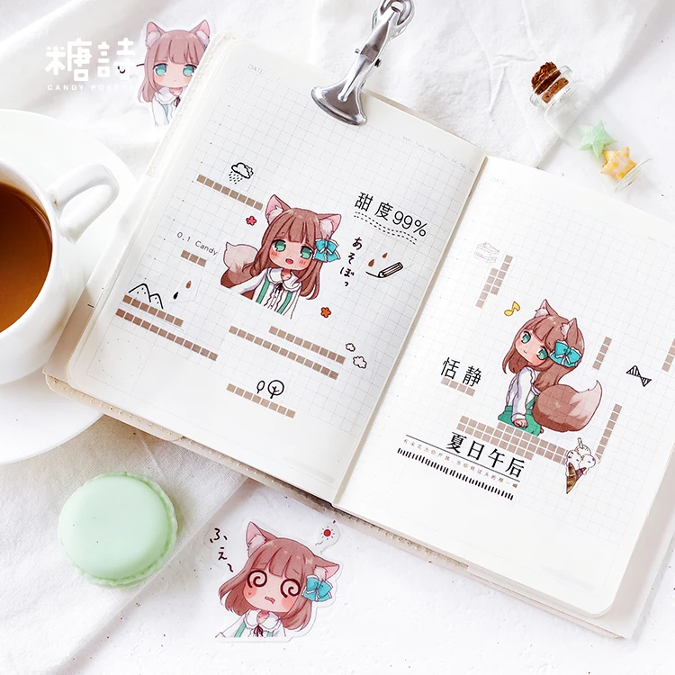 40 шт. Kawaii милые Стикеры для девочек DIY стикеры украшения дневника хлопья