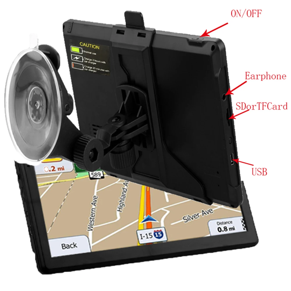 GPS навигатор портативный автомобильный 7 дюймов HD FM Bluetooth|GPS для транспорта| |