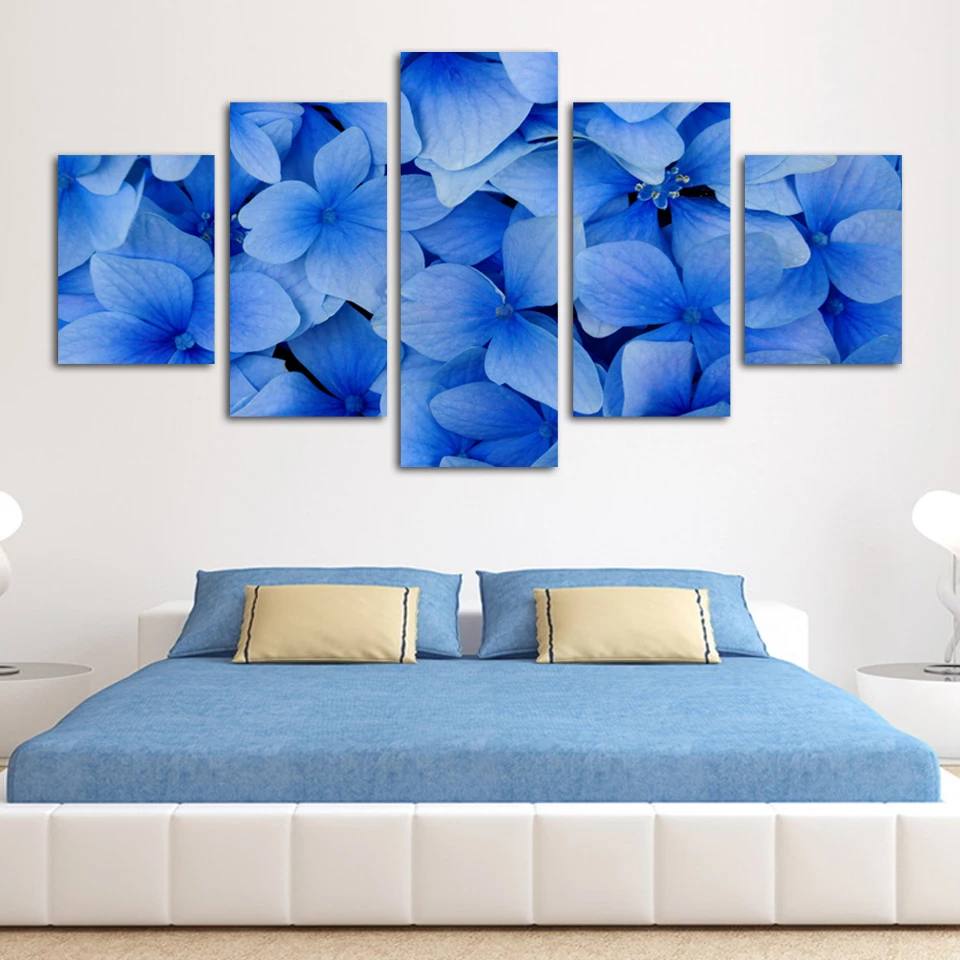 Cuadros Decoracion Модные 5 шт цветы для настенного декора Холст Картина Искусство Hd