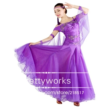 S-XXL 10 color red black pink green blue rosy modern waltz ballroom dance dress competition costume h-0552 | Тематическая одежда и