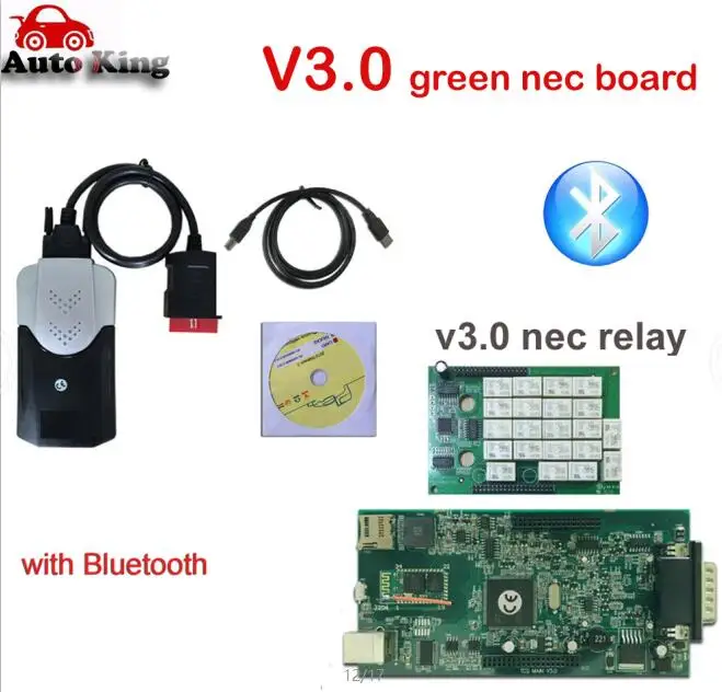 v3.0 with Bluetooth 0 программное обеспечение keygen с bluetooth vd tcs cdp pro для vd ds150e cdp автомобили Грузовики Авто obd obd2 диагностический инструмент сканирования - Цвет: v3.0 with Bluetooth
