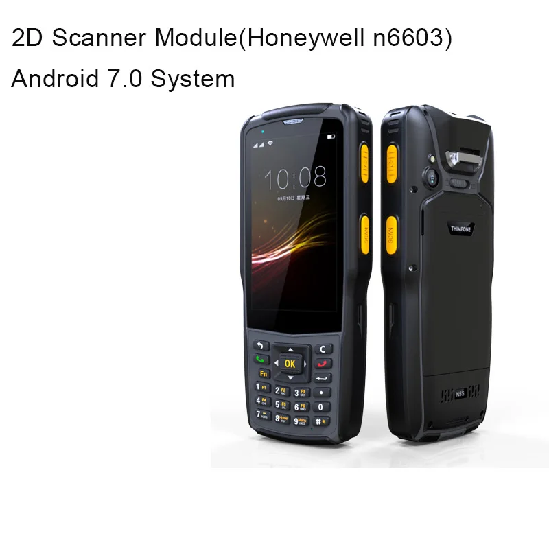 Прочный Android 7 0 1D лазерный сканер штрих кодов PDA Full Netcom|Сканеры| |
