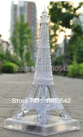Кристалл флэш Эйфелева башня 3D головоломка DIY Развивающие забавные горячие