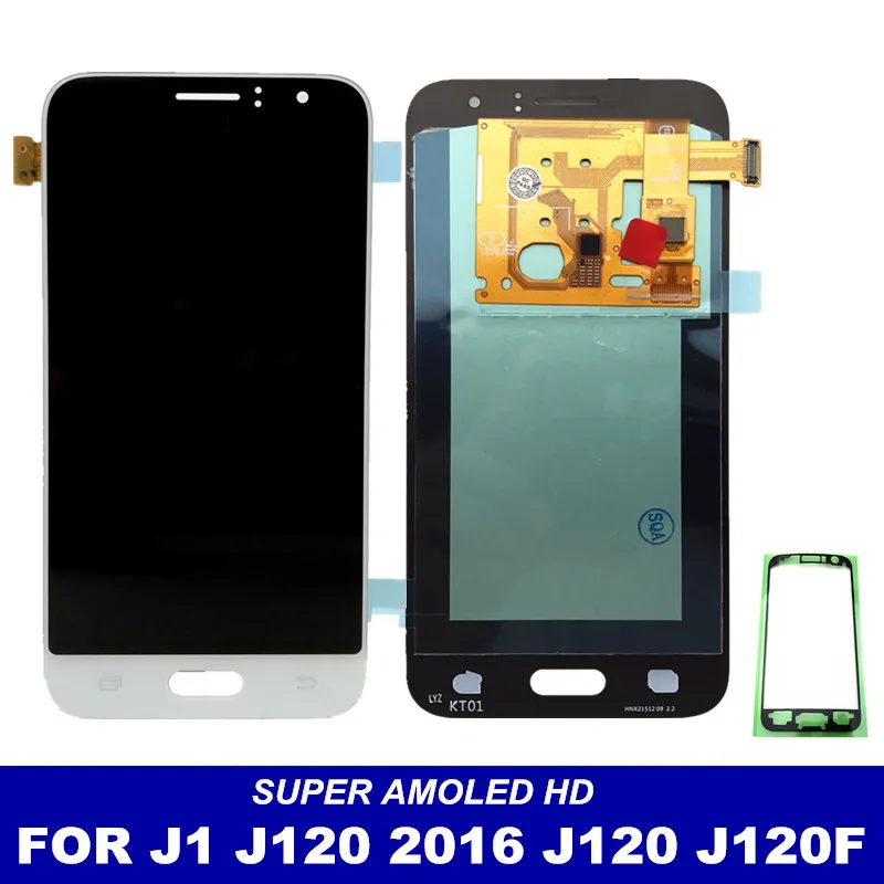 Супер AMOLED LCD сменный для Samsung Galaxy J1 2016 J120 J120F J120M J120H ЖК дисплей телефона кодирующий