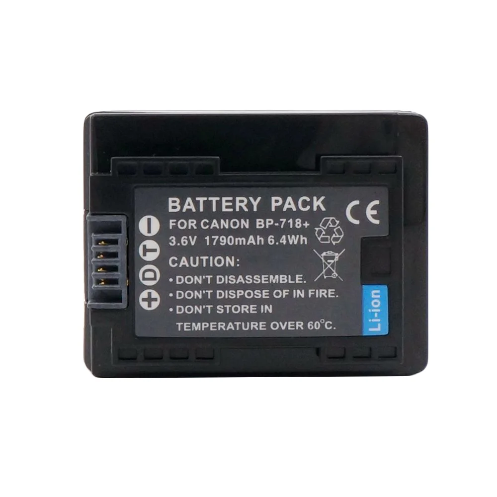 Аккумулятор WHCYonline для камеры Canon аккумулятор 1790 мА · ч HF M52 M506 M56 R38 R306 BP718|bp 718|battery for