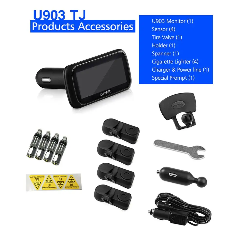 Универсальная автомобильная система контроля давления в шинах TPMS зажигалка