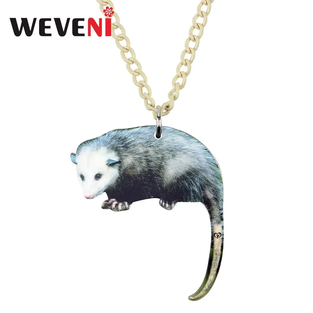 WEVENI акриловая подвеска Possum уникальный дизайн животных ювелирные изделия для
