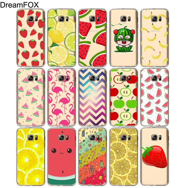 DREAMFOX M489 Fruit Cartoon Soft TPU Silicone Case Cover For Samsung Galaxy Note S 6 7 8 9 10 10e 11 11e Lite Edge Plus |