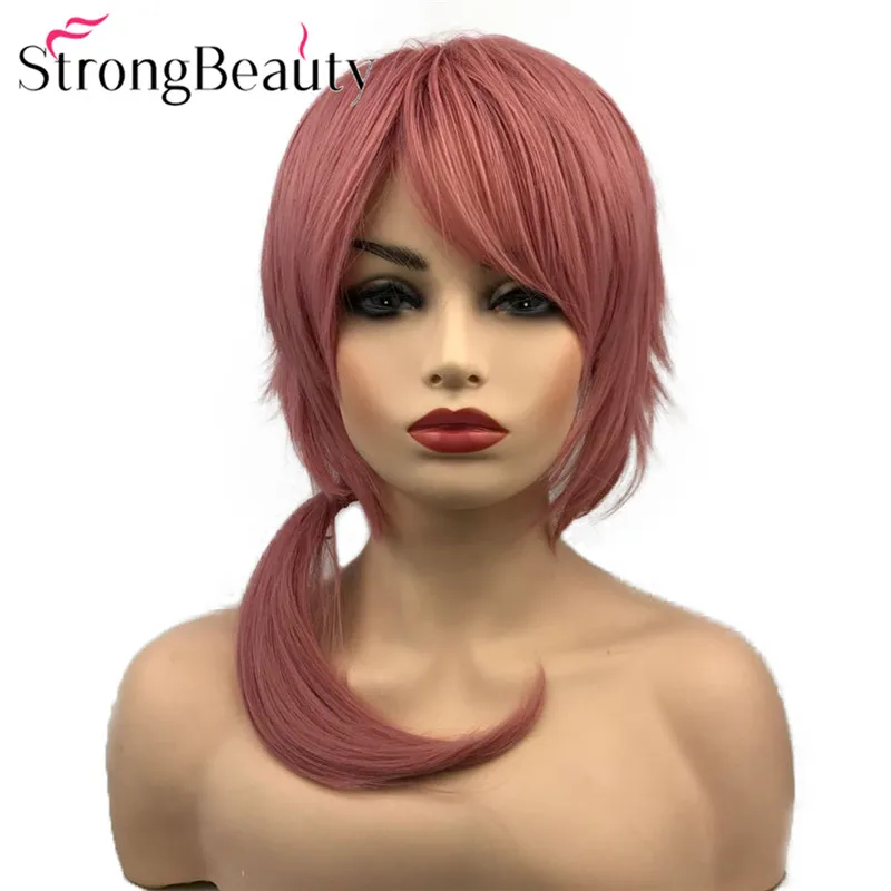 StrongBeauty темно-розовый светильник-синий парик косплевечерние НКА Синтетические