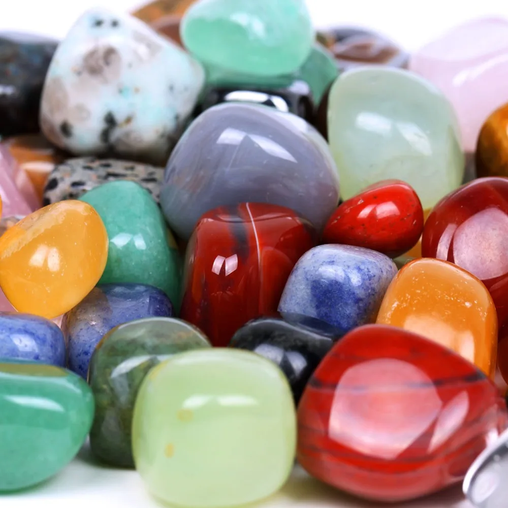 1/2lb Bulk Assorted Tumbled Stone Crystal Healing Reiki Chakra Semiprecious Stones Free Pouch Shipping TS0000 | Дом и сад