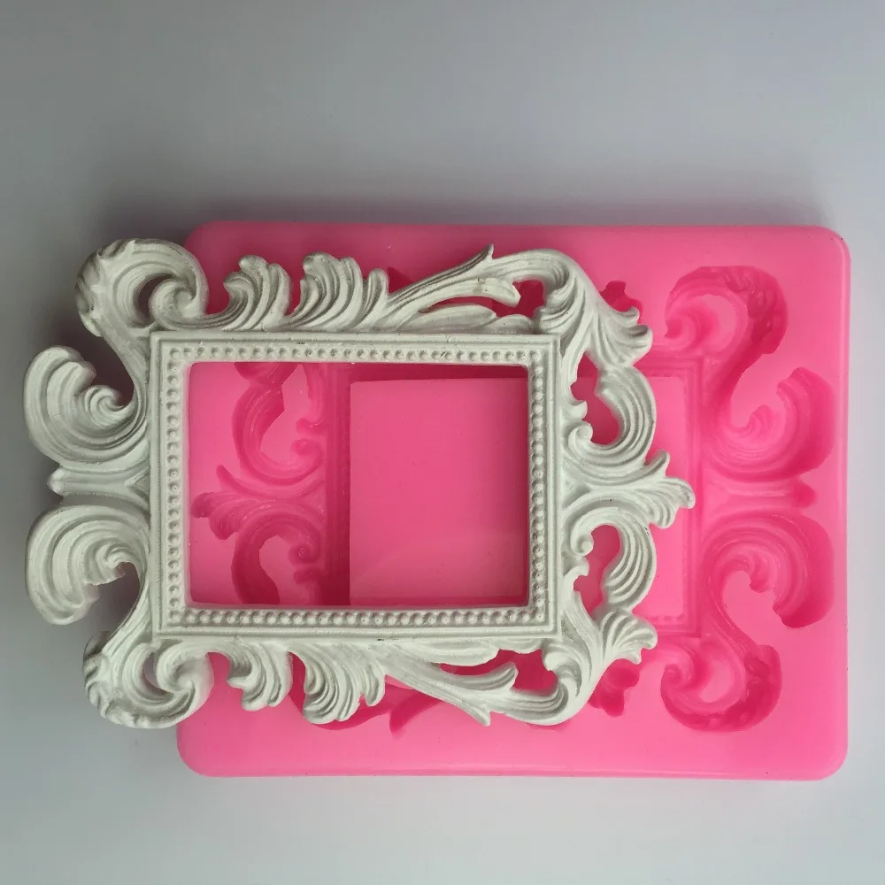 Силиконовая форма в стиле ретро рельефная рама сухая скорость силиконовый