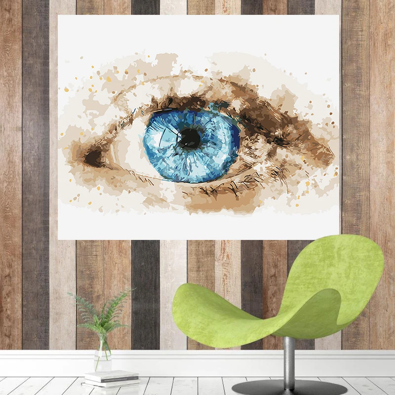 paint by number art painting creative hand-painted eyes animal living room bedroom decorative | Дом и сад
