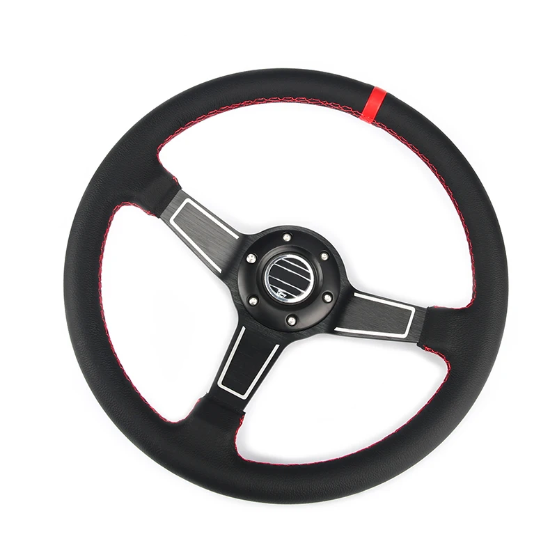 

High Quality 14'' 350mm Black Real Leather ND Rally Tuning Drift Racing Steering Wheel SPCO