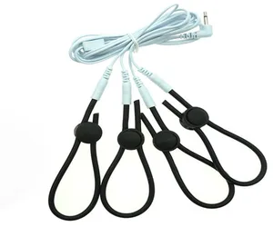 E-Stim, монополярные токопроводящие петли, кольца на член и шарик, электрическая трубка кольцо для пениса, резиновая, десятки электродов, медицинские секс-игрушки для мужчин