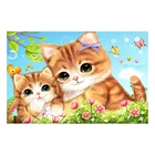 5D алмазная живопись сделай сам, мультяшный милый кот, алмазная вышивка, полная вышивка крестиком, стразы, мозаика, домашний декор, подарок ручной работы