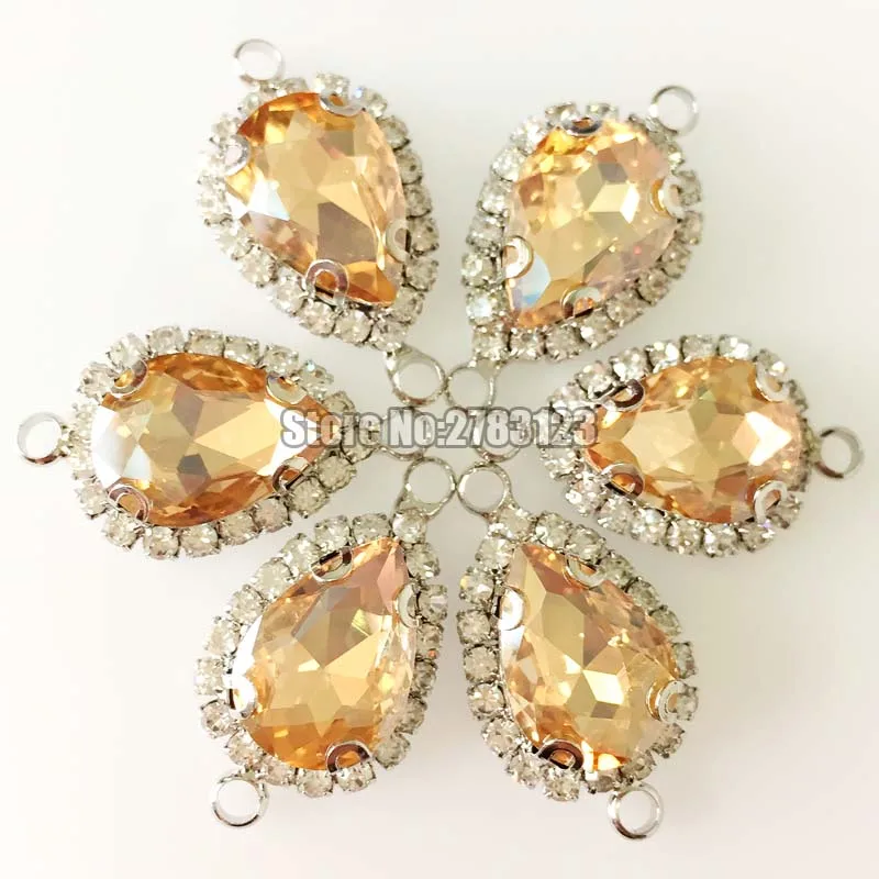 Бесплатная доставка серебряное дно слеза Хрустальная кнопка золотые